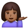 Woman Tipping Hand: Medium-Dark Skin Tone Emoji 💁🏾‍♀️ image - Samsung style