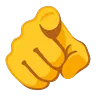 Auf Betrachter Zeigender Zeigefinger Emoji 🫵 image - Google Noto Color Animated style
