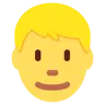 Man: Blond Hair Emoji 👱‍♂️ image - Twitter / X (Twemoji) style