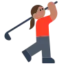 Woman Golfing: Medium Skin Tone Emoji 🏌🏽‍♀️ image - Tossface style