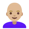 Woman: Medium-Light Skin Tone, Bald Emoji 👩🏼‍🦲 image - Google Noto Color style