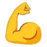Biceps ยืดหยุ่น Emoji 💪 image - Google Noto Color Animated style