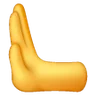 Leftwards Pushing Hand Emoji 🫷 image - Samsung style