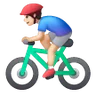 Man Biking: Light Skin Tone Emoji 🚴🏻‍♂️ image - Samsung style