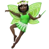 Woman Fairy: Dark Skin Tone Emoji 🧚🏿‍♀️ image - WhatsApp style