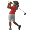 Woman Golfing: Medium-Dark Skin Tone Emoji 🏌🏾‍♀️ image - Apple style