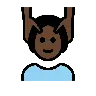 Person Getting Massage: Dark Skin Tone Emoji 💆🏿 image - OpenMoji style