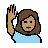 Woman Raising Hand: Medium Skin Tone
