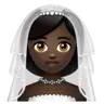 Woman With Veil: Dark Skin Tone Emoji 👰🏿‍♀️ image - WhatsApp style