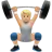 Person Lifting Weights: Medium-Light Skin Tone