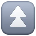 검은 색 상향 두배 삼각형 Emoji ⏫ image - Facebook Meta style