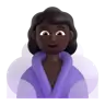 Woman In Steamy Room: Dark Skin Tone Emoji 🧖🏿‍♀️ image - Microsoft 3D Fluent style