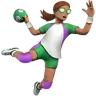 Woman Playing Handball: Medium Skin Tone Emoji 🤾🏽‍♀️ image - Apple style