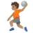 Person Playing Handball: Medium Skin Tone