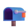 Otwórz skrzynkę pocztową z obniżoną flagą Emoji 📭 image - Microsoft 3D Fluent style