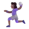 Woman Playing Handball: Medium-Dark Skin Tone Emoji 🤾🏾‍♀️ image - Microsoft 3D Fluent style