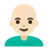 Man: Light Skin Tone, Bald