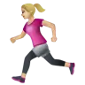 Woman Running: Medium-Light Skin Tone Emoji 🏃🏼‍♀️ image - WhatsApp style