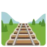Emoji Linea ferroviaria 🛤 image - Google Noto Color style