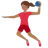 Woman Playing Handball: Medium-Dark Skin Tone