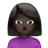 Woman Frowning: Dark Skin Tone