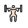 Man Lifting Weights: Light Skin Tone Emoji 🏋🏻‍♂️ image - OpenMoji style