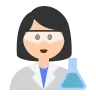 Woman Scientist: Light Skin Tone Emoji 👩🏻‍🔬 image - Tossface style