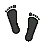 Fußabdrücke Emoji 👣 image - OpenMoji style