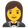 Woman In Tuxedo Emoji 🤵‍♀️ image - Google Noto Color style