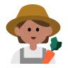 Farmer: Medium Skin Tone Emoji 🧑🏽‍🌾 image - Tossface style