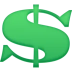 Ağır dolar işareti Emoji 💲 image - Facebook Meta style