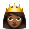 Princess: Medium-Dark Skin Tone Emoji 👸🏾 image - Apple style