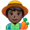 Man Farmer: Dark Skin Tone Emoji 👨🏿‍🌾 image - Samsung style
