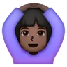 Woman Gesturing Ok: Dark Skin Tone Emoji 🙆🏿‍♀️ image - Samsung style