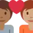 Couple With Heart: Person, Person, Medium-Dark Skin Tone, Medium Skin Tone