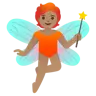 Fairy: Medium Skin Tone Emoji 🧚🏽 image - Google Noto Color style
