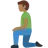 Man Kneeling: Medium-Dark Skin Tone