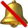 Glocke mit Stornoanschlag Emoji 🔕 image - Apple style