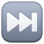 세로 막대가있는 검정색 오른쪽 포인팅 이중 삼각형