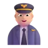 Pilot: Medium-Light Skin Tone Emoji 🧑🏼‍✈️ image - Microsoft 3D Fluent style