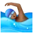 Man Swimming: Medium-Dark Skin Tone