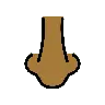 Nose: Medium-Dark Skin Tone Emoji 👃🏾 image - OpenMoji style