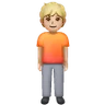 Person Standing: Medium-Light Skin Tone Emoji 🧍🏼 image - Samsung style