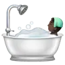 Person Taking Bath: Dark Skin Tone Emoji 🛀🏿 image - WhatsApp style