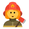 Woman Firefighter Emoji 👩‍🚒 image - Tossface style