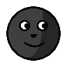Księżyc w nowiu z twarzą Emoji 🌚 image - OpenMoji style