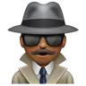 Man Detective: Medium-Dark Skin Tone Emoji 🕵🏾‍♂️ image - WhatsApp style