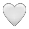 White Heart Emoji 🤍 image - Telegram style