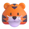 หน้าเสือ Emoji 🐯 image - Microsoft 3D Fluent style