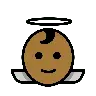 Baby Angel: Medium-Dark Skin Tone Emoji 👼🏾 image - OpenMoji style
